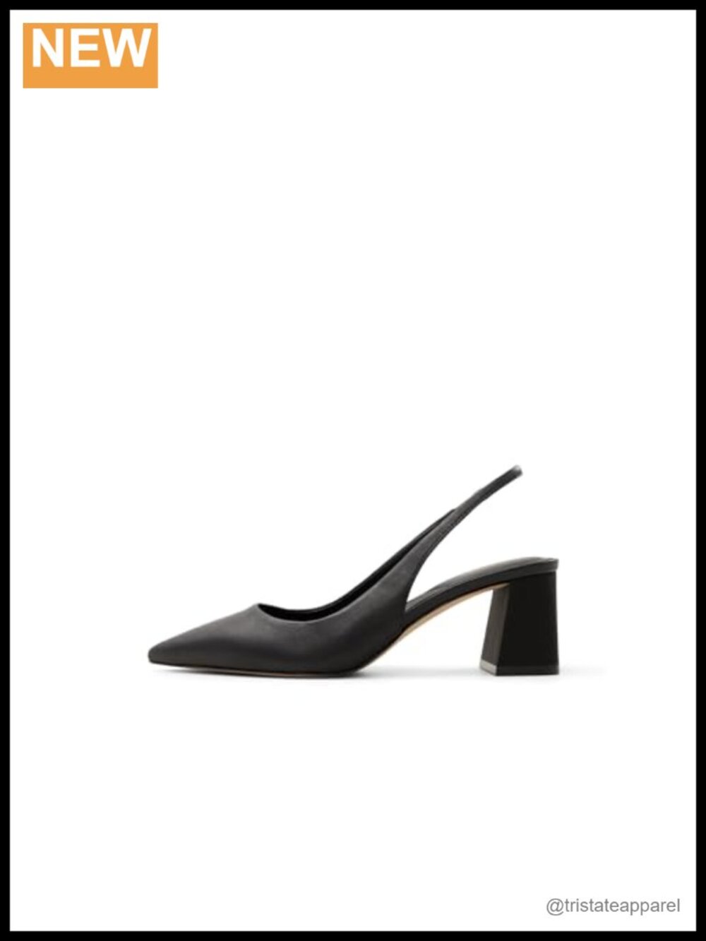 Block Heel Pointed Toe Slingback Pump Pillow Walk Comfort
